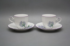 Coffee cup 0,18l and saucer Ofelia Lavender FL