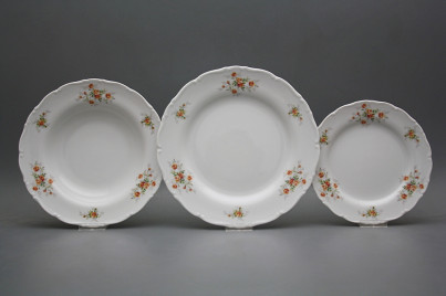 Plate set Ofelia Tea roses S/M 18-piece ABB č.1