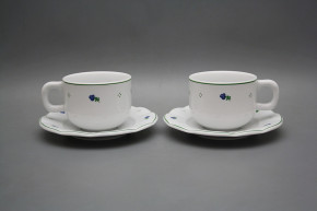 Cup 0,3l with saucer Benedikt Retro Blue