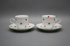 Coffee cup 0,18l and saucer Ofelia Ladybirds ZL