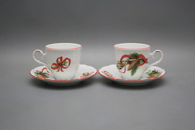Coffee cup 0,18l and saucer Ofelia Christmas ornament CL č.1