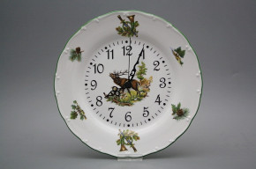 Plate clock 25cm Ofelia Roaring stag FZL