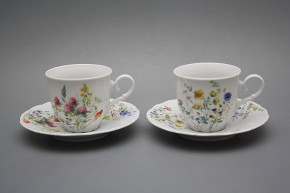 Coffee cup 0,18l and saucer Ofelia Flowering meadow BB