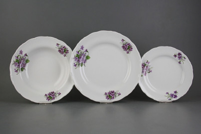 Plate set Ofelia Violets 12-piece CBB č.1