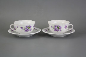 Cup low with saucer C1ZC1 Rokoko Violets BB