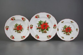 Plate set Ofelia Poinsettia 12-piece FCL