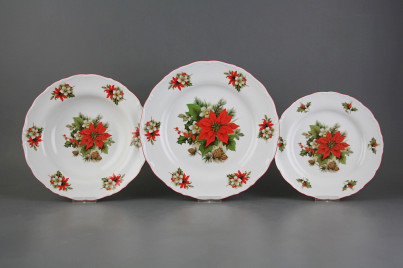 Plate set Ofelia Poinsettia 12-piece FCL č.1