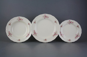 Plate set Ofelia Ivory Pink roses S/M 12-piece ABB