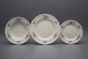 Plate set Ofelia Ivory Tea roses 18-piece ABB