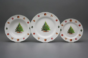 Plate set Ofelia Christmas Tree 12-piece JZL