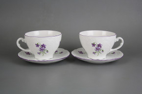 Tea cup 0,17l and saucer Opera Violets FL