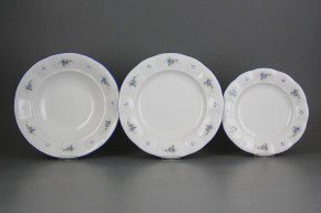 Plate set Benedikt Light blue roses 18-piece A4T AAL