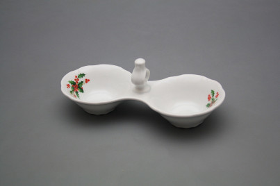 Salt cellar double Ofelia Christmas holly BB č.1