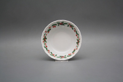 Salad dish 13cm Ofelia Christmas holly BB č.1