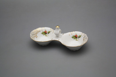 Salt cellar double Ofelia Poinsettia GL Lux č.1