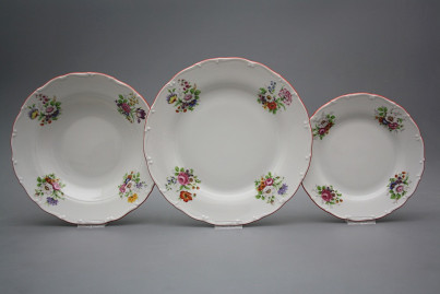 Plate set Ofelia Meissen bouquet 18-piece ECL č.1