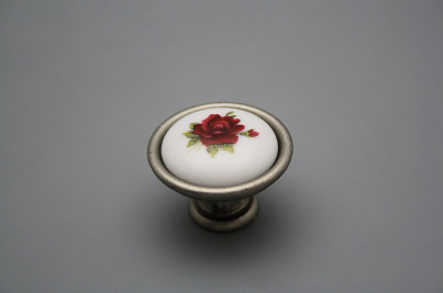 Rustic knobs 40mm Elizabeth rose Red FV č.1