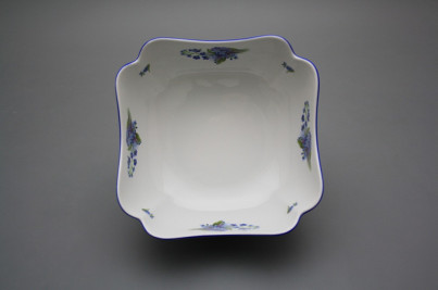Deep salad dish square 18cm Rokoko Forget-me-not EAL č.1