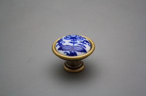 Rustic knobs 35mm Blue Onion Leaf