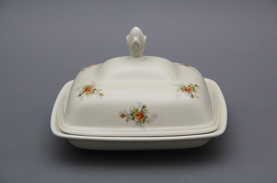 Butter dish square Alaska ECRU Tea roses BB č.1