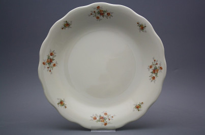 Flat round dish 32cm Alaska ECRU Tea roses BB č.1