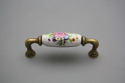Rustic handles 96mm Meissen bouquet č.1