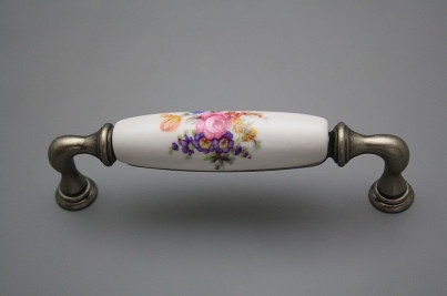 Rustic handles 128mm Bouquet with irises FV č.1