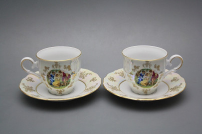 Coffee cup 0,18l and saucer Ofelia Three Graces Listr GL č.1