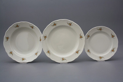 Plate set Rokoko ECRU Tea roses 36-piece BB č.1