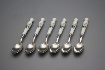Set of teaspoons Bohemia 1987 Lilies of valley 6-piece BB č.1
