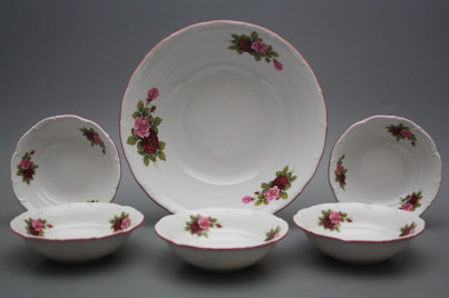 Compote set Ofelia Elizabeth rose 7-piece CRL č.1