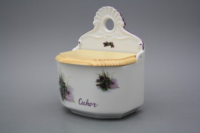 Wall box for sugar with wooden cover Provence FL č.1