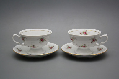 Tea cup 0,2l with saucer Alaska Pink roses GL č.1