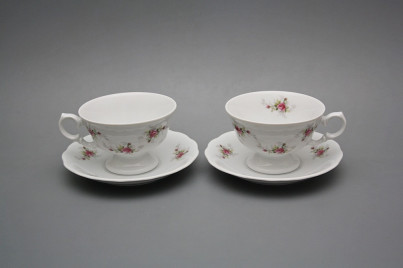 Tea cup 0,2l with saucer Alaska Pink roses BB č.1