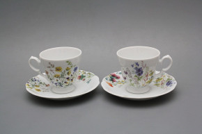 Coffee cup 0,2l and saucer Alaska Flowering meadow BB