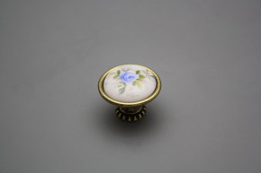 Rustic knobs Bohemia 35mm Light blue roses