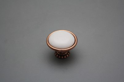 Rustic knobs Bohemia 35mm WHITE CU č.1