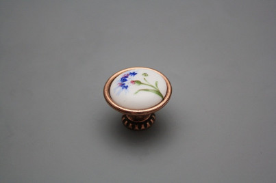 Rustic knobs Bohemia 35mm Cornflowers CU č.1