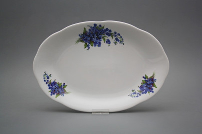 Oval dish 33cm Alaska Forget-me-not CBB č.1