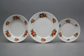 Plate set Opera Poinsettia 18-piece ABB
