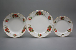 Plate set Opera Poinsettia 18-piece AGL Lux