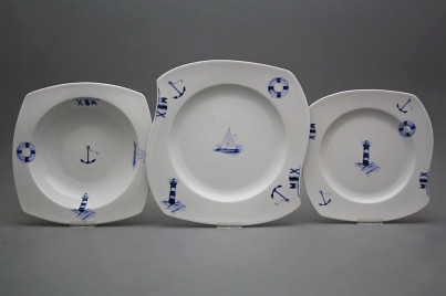 Plate set Eureka Nautical 12-piece BB č.1