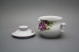 Baking mug 0,6l with cover and handles Pansy FL č.2