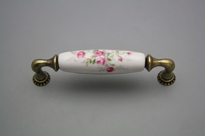 Rustic handles Bohemia 128mm Pink roses č.1