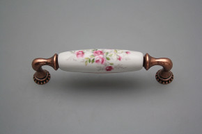 Rustic handles Bohemia 128mm Pink roses CU