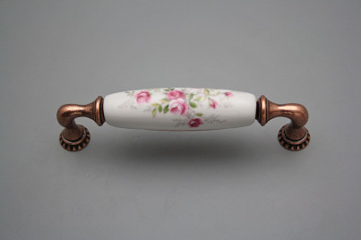 Rustic handles Bohemia 128mm Pink roses CU č.1