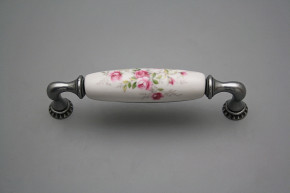 Rustic handles Bohemia 128mm Pink roses FV