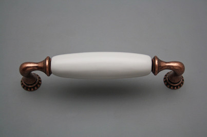 Rustic handles Bohemia 128mm WHITE CU č.1
