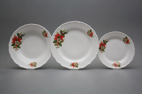 Plate set Verona Poinsettia 12-piece CBB