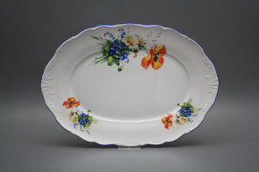 Oval dish 32cm Verona Field flowers CAL